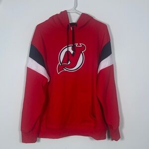 NJ Devils NHL Red and Black Hoodie